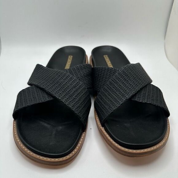 CUSHIONAIRE Women's footbed sandal with +Comfort 8 WIDE BLACK - Picture 2 of 7